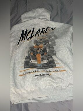 ☆McLaren Men's Gray Graphic Hoodie – Racing Print